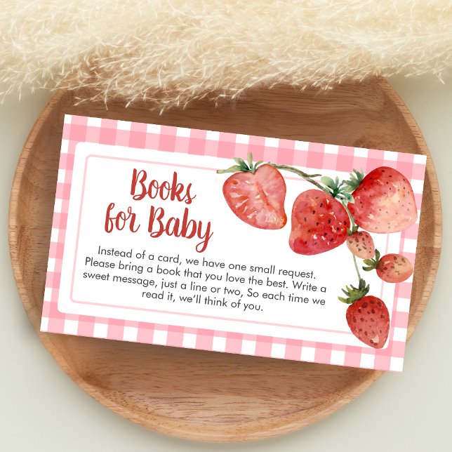Berry Sweet Strawberry Baby Shower Books for Baby Begleitkarte (Strawberry Baby Shower Books for Baby)