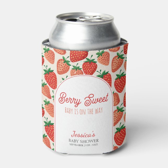 Berry Sweet Strawberry Baby Shower Cooler Dosenkühler (Kanne Vorderseite)