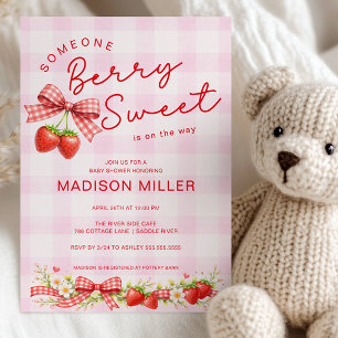 Berry Sweet Strawberry Baby Shower Einladung
