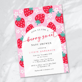 Berry Sweet Strawberry Baby Shower Einladung