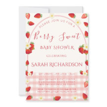 Berry Sweet Strawberry Baby Shower Einladung