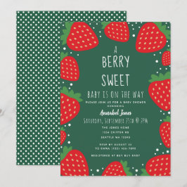 Berry Sweet Strawberry Baby Shower Einladung