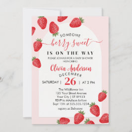 Berry Sweet Strawberry Baby Shower Einladung