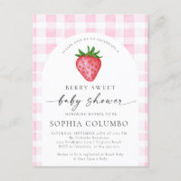 Berry Sweet Strawberry Baby Shower Einladung