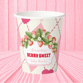 Berry Sweet Strawberry Baby Shower Pappbecher