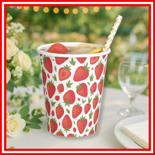 Berry Sweet Strawberry Baby Shower Pappbecher (Von Creator hochgeladen)