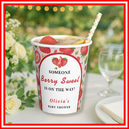 Berry Sweet Strawberry Baby Shower Pappbecher