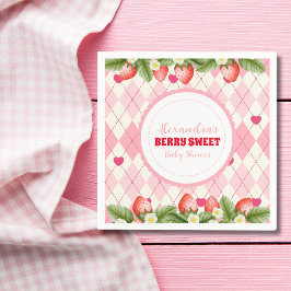 Berry Sweet Strawberry Baby Shower Serviette