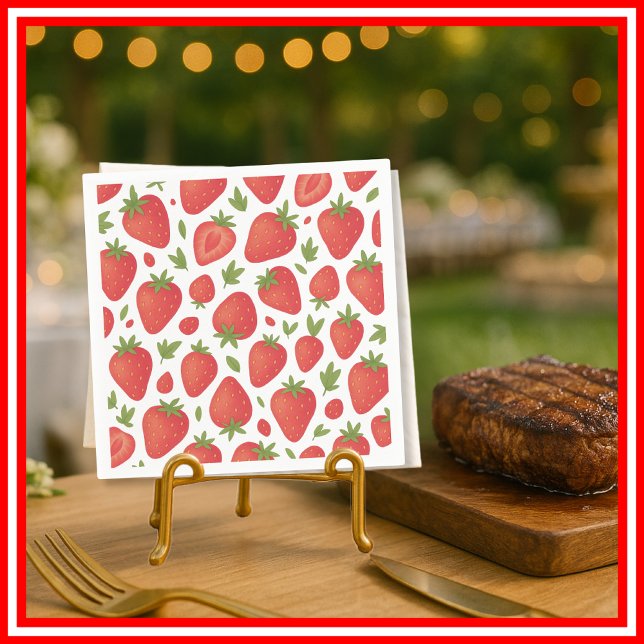 Berry Sweet Strawberry Baby Shower Serviette (Von Creator hochgeladen)