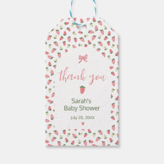 Berry Sweet Strawberry Baby Shower Thank You Geschenkanhänger