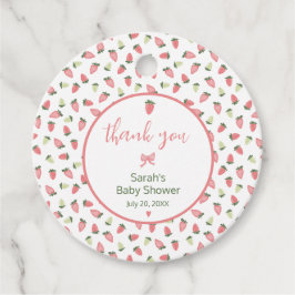 Berry Sweet Strawberry Baby Shower Thank You Geschenkanhänger
