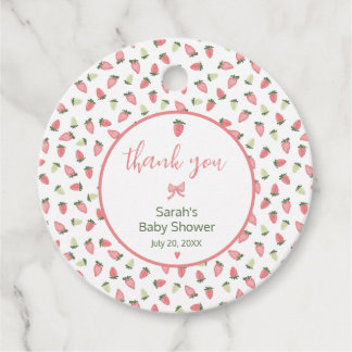 Berry Sweet Strawberry Baby Shower Thank You Geschenkanhänger