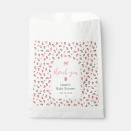 Berry Sweet Strawberry Baby Shower Thank You Geschenktütchen