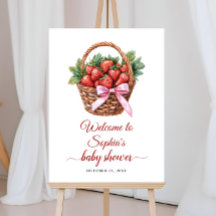 Berry Sweet Strawberry Baby Shower Willkommensschi