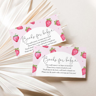 Berry Sweet Strawberry Babydusche Bücher für Baby Begleitkarte