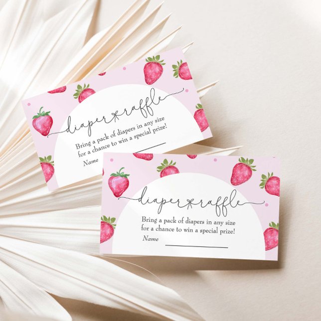 Berry Sweet Strawberry Babydusche Windelwindeln Begleitkarte (Von Creator hochgeladen)