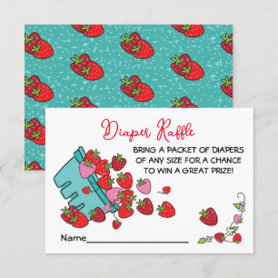 Berry Sweet Strawberry Babydusche Windelwindeln Einladung
