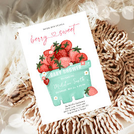 Berry Sweet Strawberry Bauern Market Baby Dusche Einladung