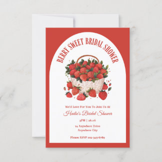 Berry Sweet Strawberry Brautparty Einladung