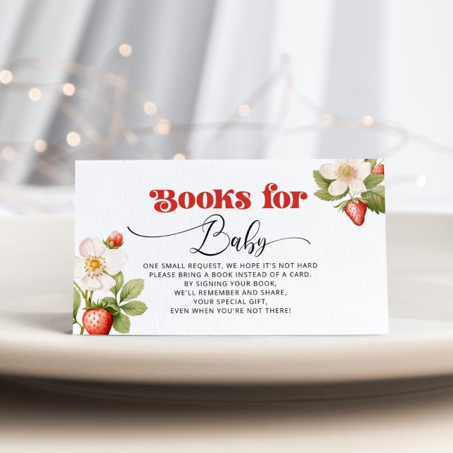 Berry Sweet Strawberry bucht Babyticket Begleitkarte (Von Creator hochgeladen)