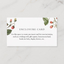Berry Sweet Strawberry Custom Enclosure Card Begleitkarte