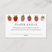 Berry Sweet Strawberry Diaper Raffelkarte