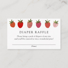 Berry Sweet Strawberry Diaper Raffelkarte Begleitkarte