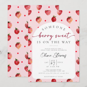 Berry Sweet Strawberry Fruit Baby Shower Einladung