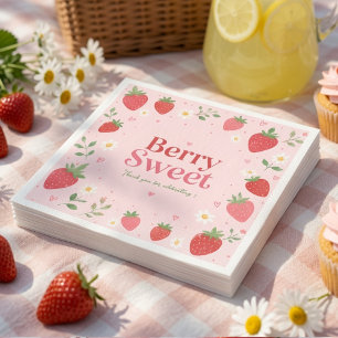 Berry Sweet Strawberry Geburtstag Personalisiert Serviette