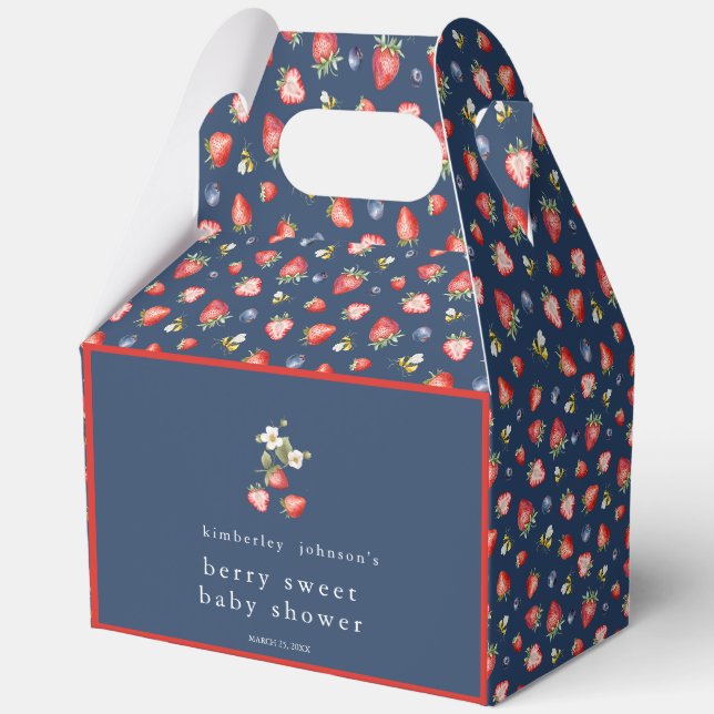 Berry Sweet Strawberry Girl Baby Showbox Geschenkschachtel (Vorderseite)
