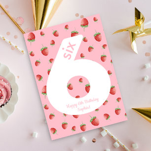 Berry Sweet Strawberry Happy Birthday Card Karte