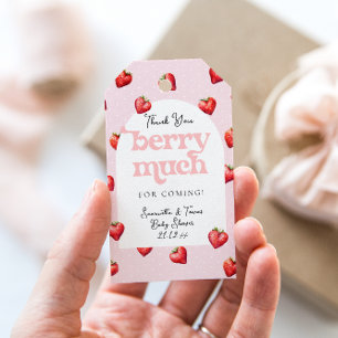 Berry Sweet Strawberry Heart Girl Baby Dusche Geschenkanhänger