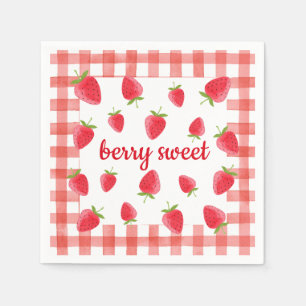 Berry Sweet Strawberry Party Napkin Serviette