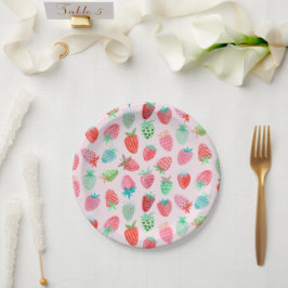 Berry Sweet Strawberry pattern Pappteller