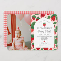 Berry Sweet Strawberry Pink Berry Erster Geburtsta