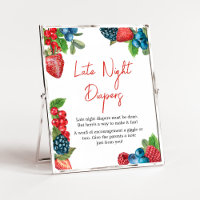 Berry Sweet Summer Baby Dusche Spate Night Diapers
