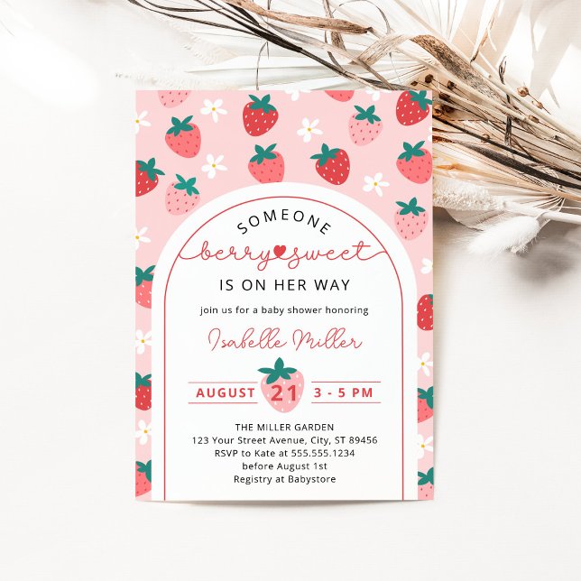 Berry Sweet Summer Girl Baby Dusche Einladung (Von Creator hochgeladen)
