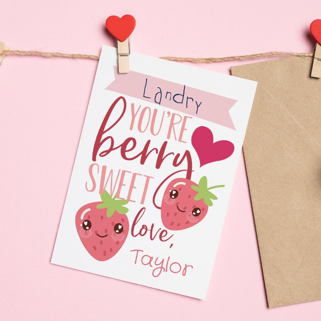 Berry Sweet | Valentinstag-Karte im Klassenzimmer Einladung (Von Creator hochgeladen)
