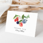 Berry Sweet Watercolor Red Blue Baby Dusche Dankeskarte<br><div class="desc">Berry Sweet Watercolor Red Blue Baby Dusche Danke Karte</div>