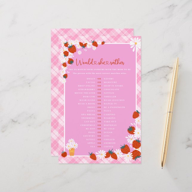 Berry Sweet würde sie eher ein Baby-Duschspiel mac (Vorderseite/Rückseite Beispiel)