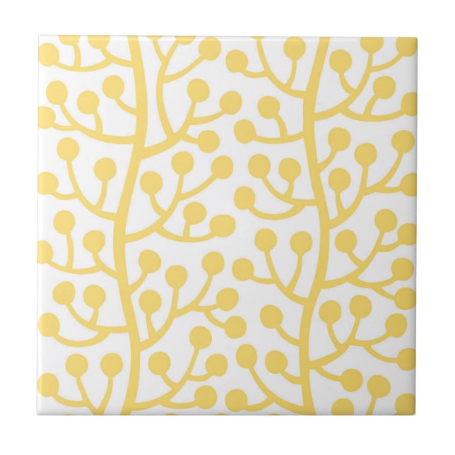 Berry Vine Pattern Fliese (Vorderseite)