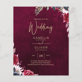 Berry Wine Floral Wedding