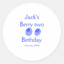 Berry zwei Geburtstag blaue Beere Name Datum Kinde