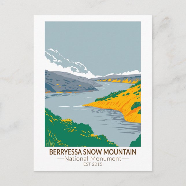 Berryessa Snow Mountain Nationalmuseum Vintag Postkarte (Vorderseite)