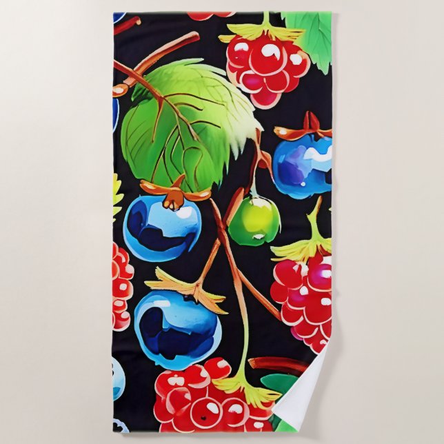 Berryful Delight Art Strandtuch (Vorderseite)