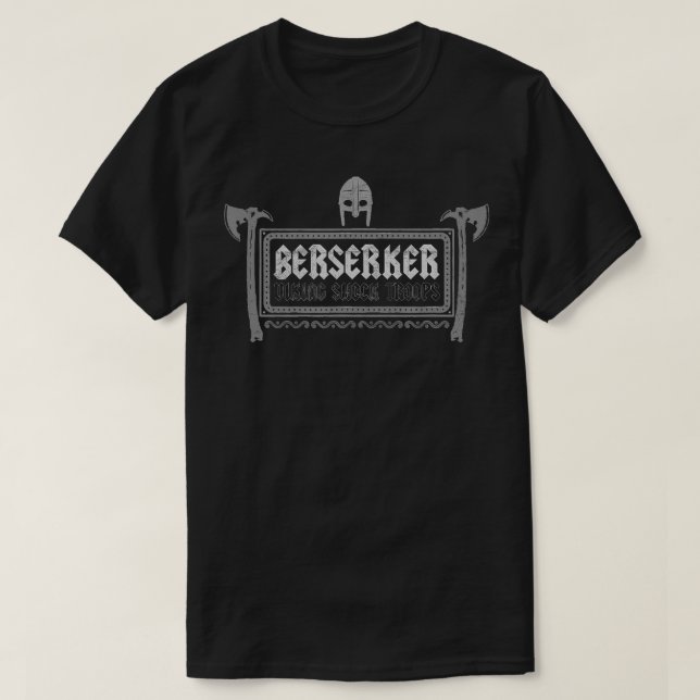 Berserker Viking Shock Troops Nordic Mythology Vin T-Shirt (Design vorne)