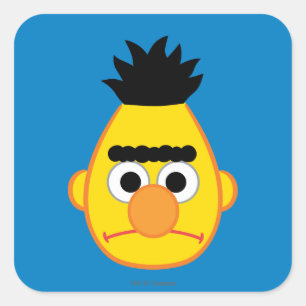 Bert Angry Face Quadratischer Aufkleber