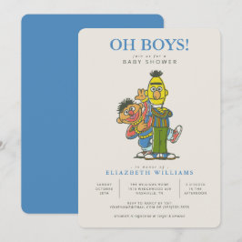 Bert & Ernie Twin Boys Baby Shower Einladung