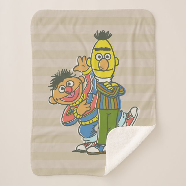 Bert und Ernie Classic Style Sherpadecke (Vorderseite)