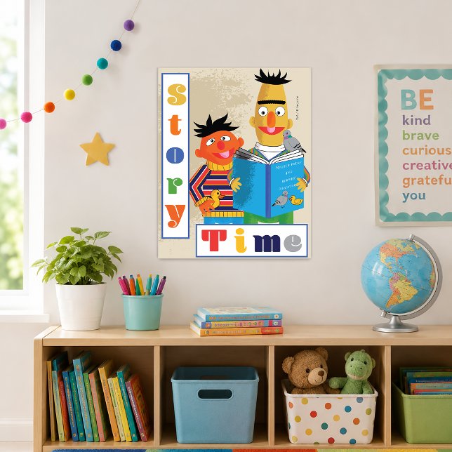 Bert und Ernie Classroom Reading Poster (Simulated poster on wall)